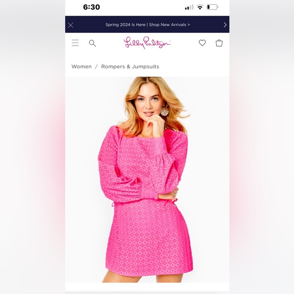 Lily Pulitzer Aisha lined romperEUC worn one time - Picture 2 of 10